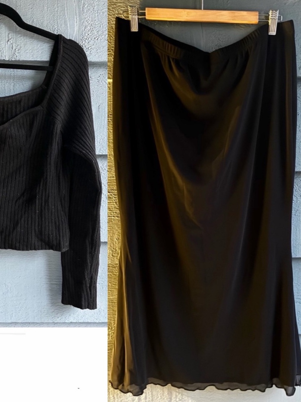 Fall Outfit! Two-For-One Cropped Sweater and Mermaid Skirt